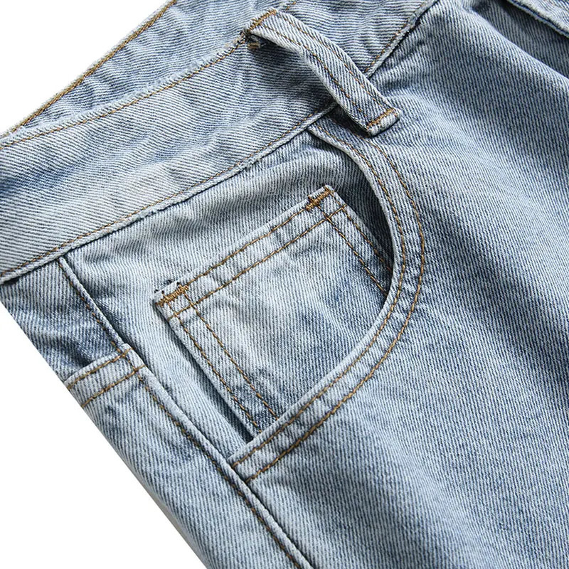 Simple Casual Men 2 Piece Sets Ripped Hole Slim-fit Long Sleeve Denim Jacket Matching Jeans Light Blue Spring Summer Ropa Hombre 240715
