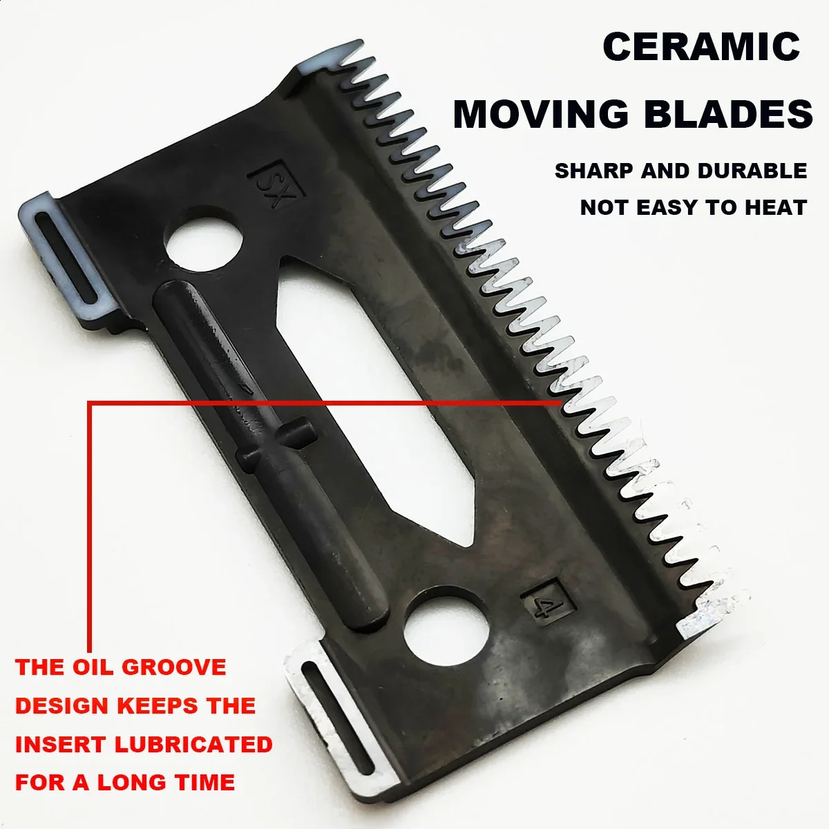 BRDCLIP Professional Carbon Steel DLC Graphene Coated Hair Clipper Blade Rechargeable Hair Clipper Replacement Head Accessories 240712