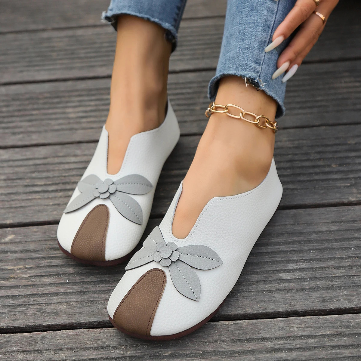 Womens casual flat sole single shoes comfortable and versatile soft loafers fashionable Mary Jane ballet 240718
