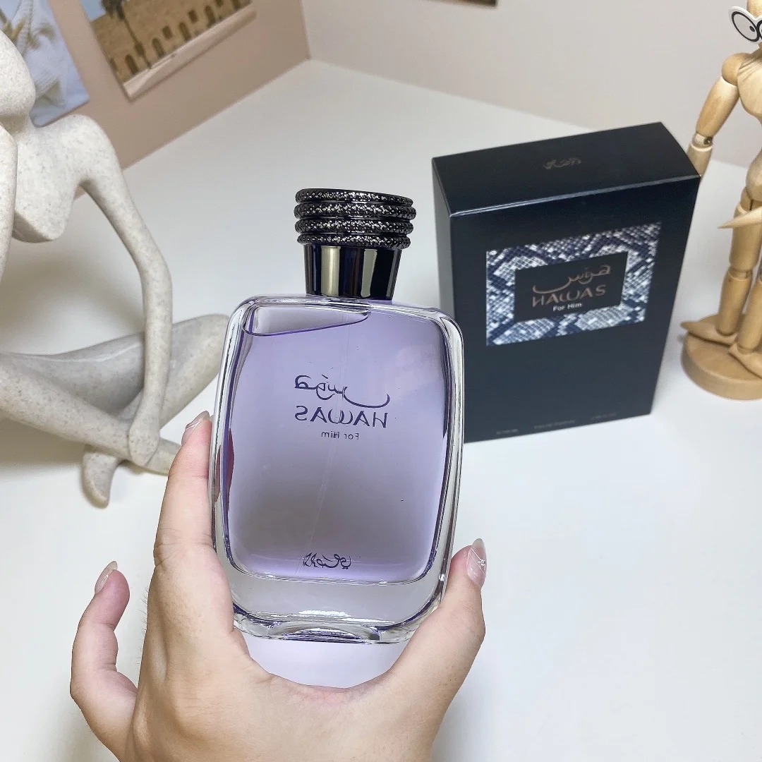 Rasasi Hawas for Him Perfume 100ml Man Fragrance Eau De Parfum 3.3oz Long Lasting Smell Brand EDP Men Cologne Spray Male Body Mist High Quality Fast D