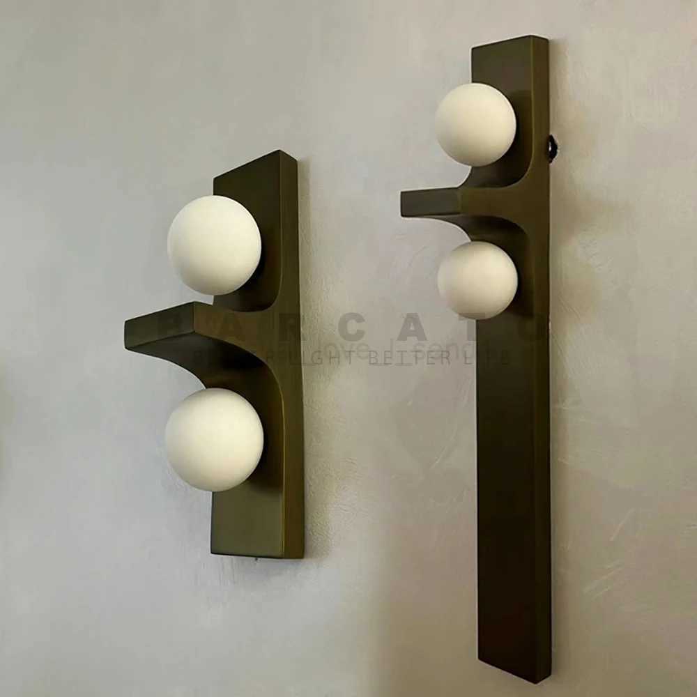 Long Wall Lamp Brushed Metal Quality Beside Light Sconce Home Decoration Minimalist Creative Double Head Wall lamp LED LightingCL240722