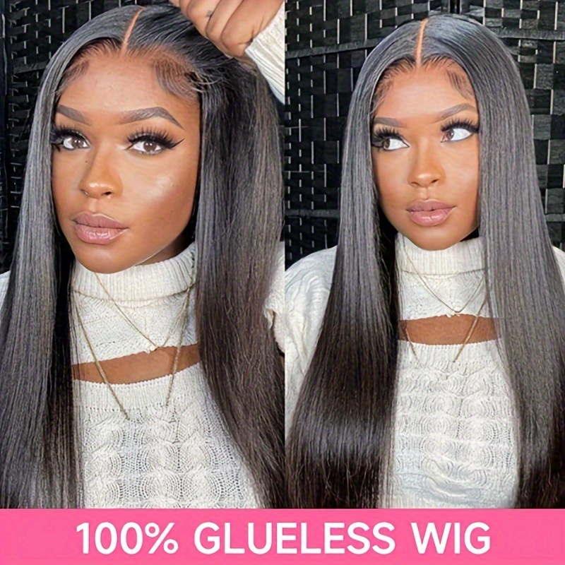 Stock Humanhair Lace Wigs Silk Straight 10A Top Quality Malaysian Virgin Human Hair4X4 Lace Frontal Wig for Black Woman Fast Express Delivery