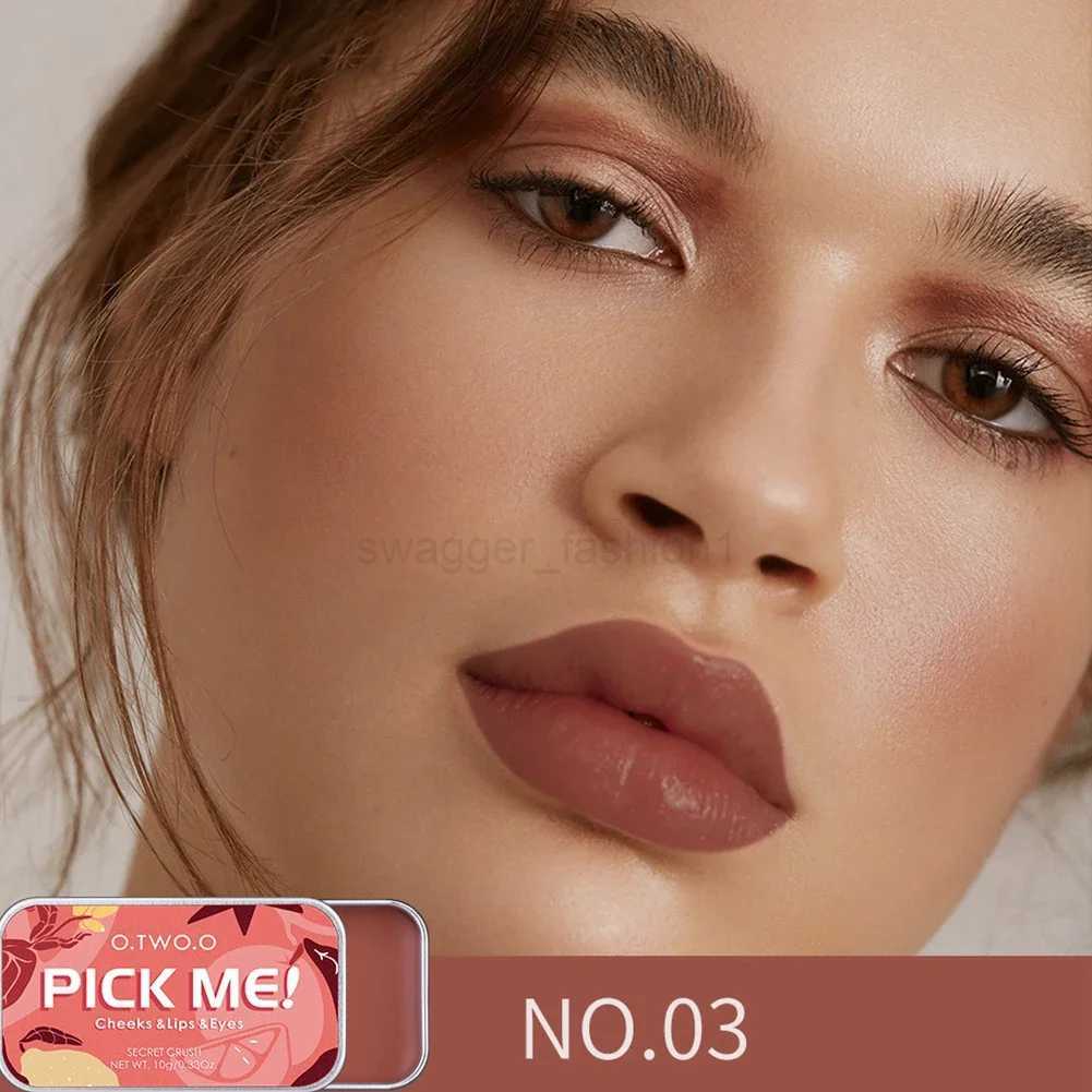 3 In 1 Makeup Clay Lipstick Blush Soap Eyeshadow Palette Waterproof Lip soap Matte Nude Lip Tint Face Blush CosmeticsB240722