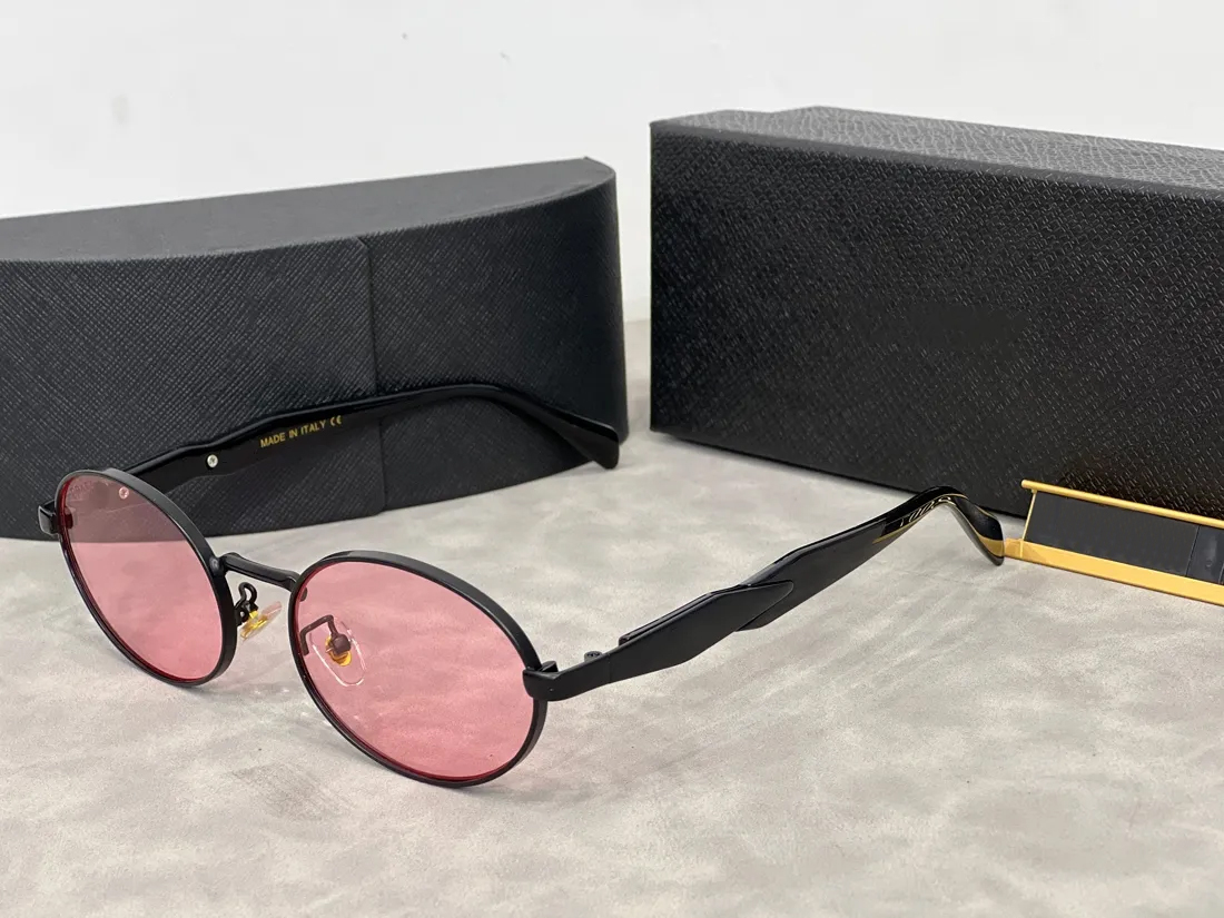 Mens Designer Sunglasses Women Luxury Letter Decor Eyeglasses Frame Temples Metal Round Rectangular Sunshade Man Eyewear Optical Sonnenbrille Lunettes