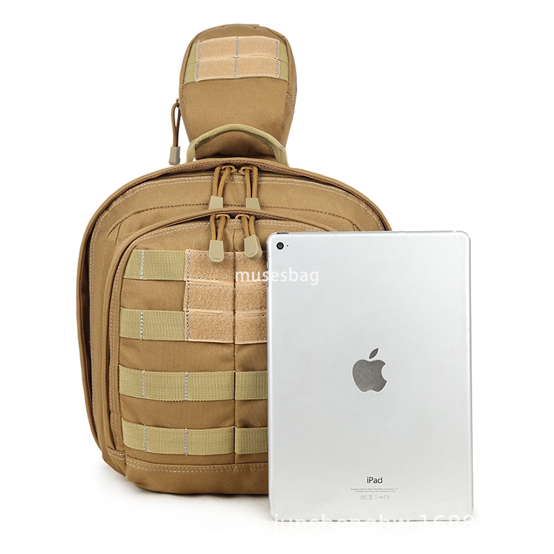 New Oxford cloth printed armpit bag outdoor camouflage large chest bag military fan shoulder bag large capacity handbag
