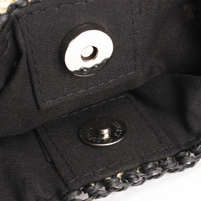 DHXJ Women Straw Tote Large Capacity Vintage Vacation Shoulder Everything Casual Handbag Hollow Summer Beach Bag 240722