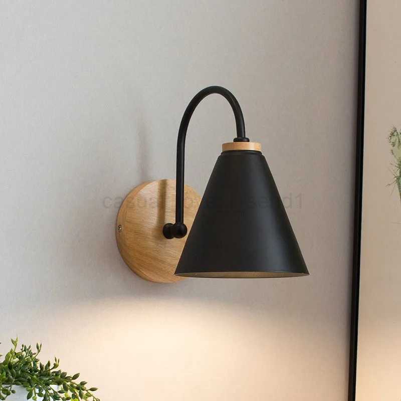 Modern Minimalist LED Wall Light Black White Interior Decoration Lamps Nordic Indoor Wall Lamp with Switch for Bedroom BedsideCL240722