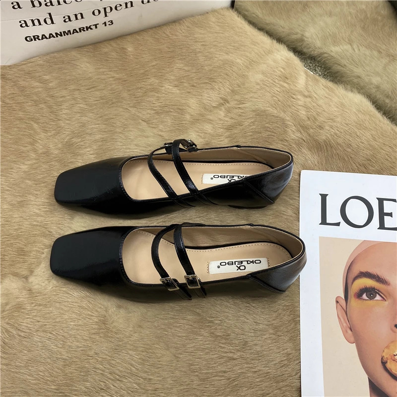 Red Spring Women Mary Jane Shoes Fashion Round Toe Shallow Slip On Ladies Flat Soft Sole Outdoor Dress Ballerina 240718