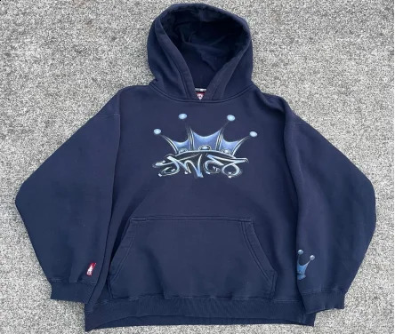 Hip-hop -selling personality cartoon eagle print hooded goth shirt y2k retro grunge street couple loose oversized hooded top 240722