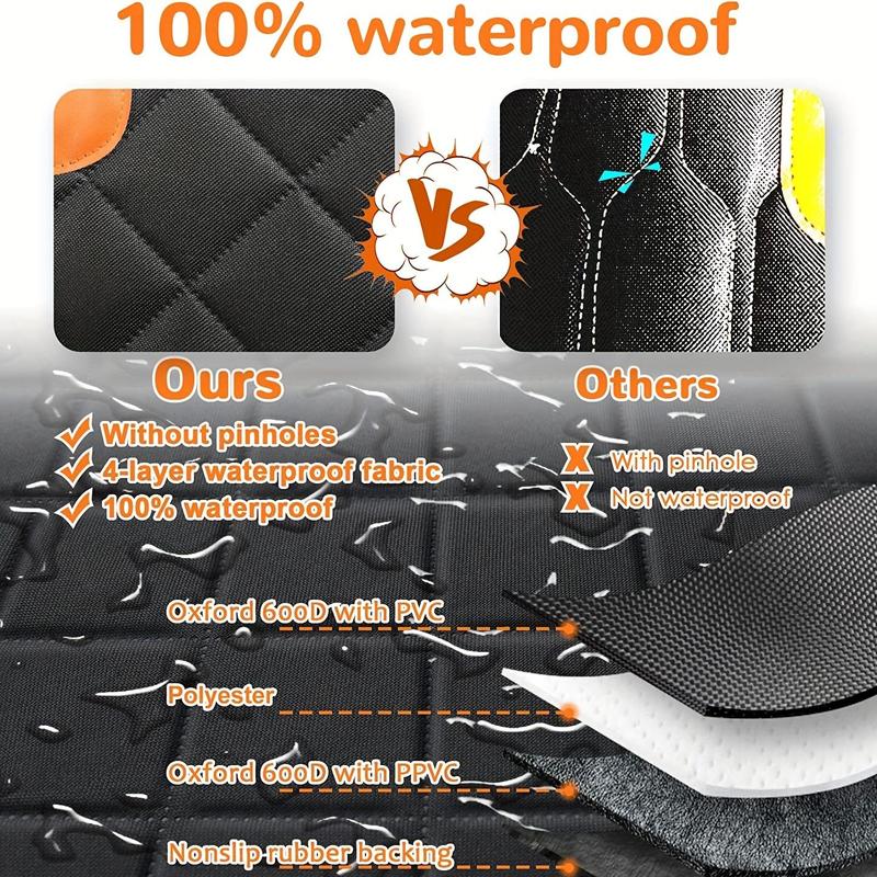 Waterproof Pet Car Seat Protector - Durable Travel Mat with Easy-Clean Surface for Dogs & Cats