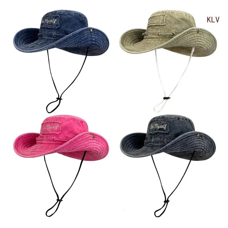 Cowboy Hat Fishing Hat Wide Brim Fisherman Hat Sunshade Summer Must Have Item for Boys Girls Unisex Men Women 240715
