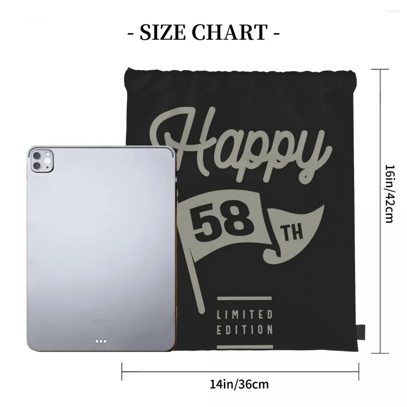 2025 NEW Backpack 58 Years Old Birthday Backpac Drawstring Bags Bundle Pocket Sports Bag Book For Man Woman Students