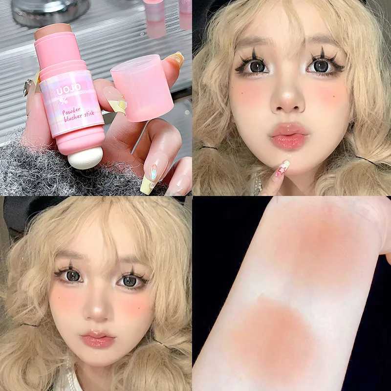 Creamy Peach Blusher Stick Waterproof Low Saturation Cute Strawberry Milk Blush Natural Matte Rubor Korean Dupes Women MakeupB240722