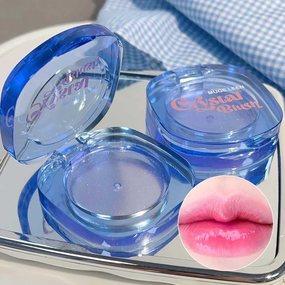 Transparent Crystal Warm Color-changing Blush Palette Makeup Jelly Tint Lip Cheek Moisturized Long-Lasting Shimmer Blusher CreamB240722