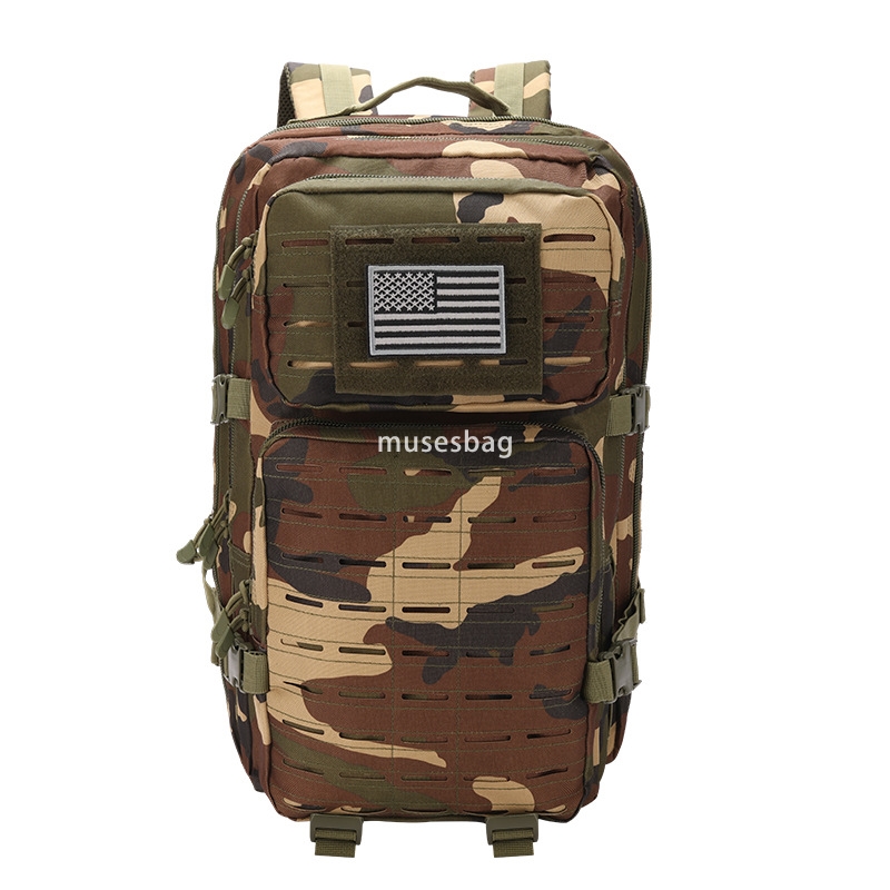 New Oxford cloth material large capacity 45L new 3P tactical backpack laser punching tactical camping camping backpack