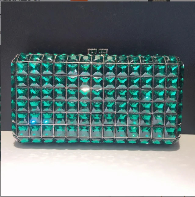 Square Shape 10 Colors Woman High Quality Evening Bag Wedding Bridal Birthday Bling Banquet Toted Party Diamond Crystal Handbag 240722