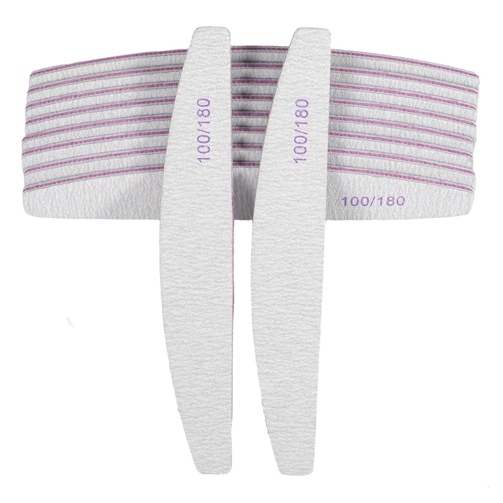 10pcs Different Shape Emery Nail File Personalized Nail File With Sanding Paper 100180 240713