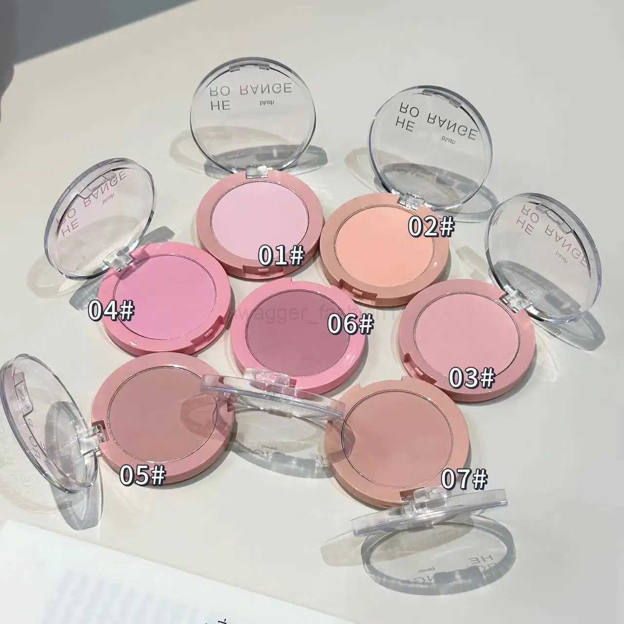Milk Pink Powder Blush Contour Silky Smooth Blusher Nude Apricot Natural Brighten Skin Tone Makeup Tint Blush Cream CosmeticsB240722