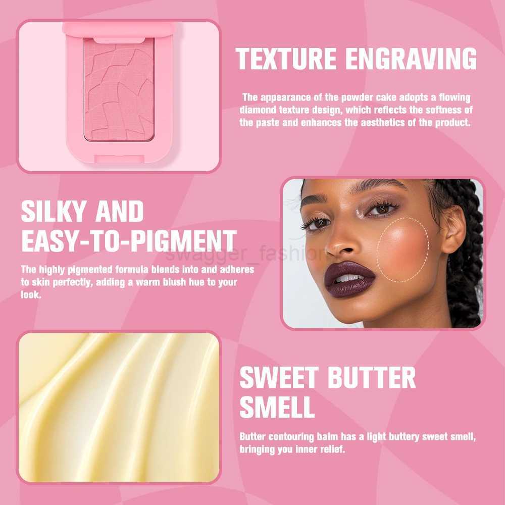 Butter Blush Single Color Matte Natural Cheek Tint Waterproof Face Contouring Cosmetics Blush Powder Face Soft Female MakeupB240722