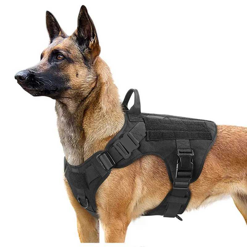 Tactical dog harness military pet German Shepherd dog pet training vest small medium large dog harness and belt set X241125