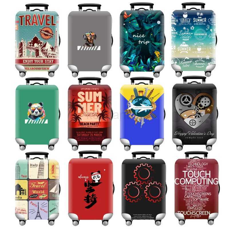 Luggage Protective Cover Stretch Fabric Suitcase Baggage Dust Case Cover Suitable for 18-32 Inch Suitcase Travel OrganizerXJ240723