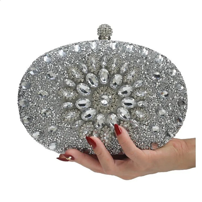 Women Dinner Bag Fashion Sunflower Inlaid Diamond Banquet Hand Dress Evening 240722