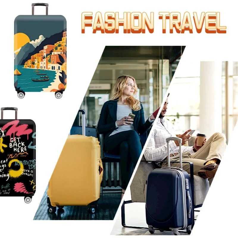 Thick Elastic Cartoon Luggage Protective Cover Zipper Suit For 18-32 inch Bag Suitcase Covers Trolley Cover Travel AccessoriesXJ240723