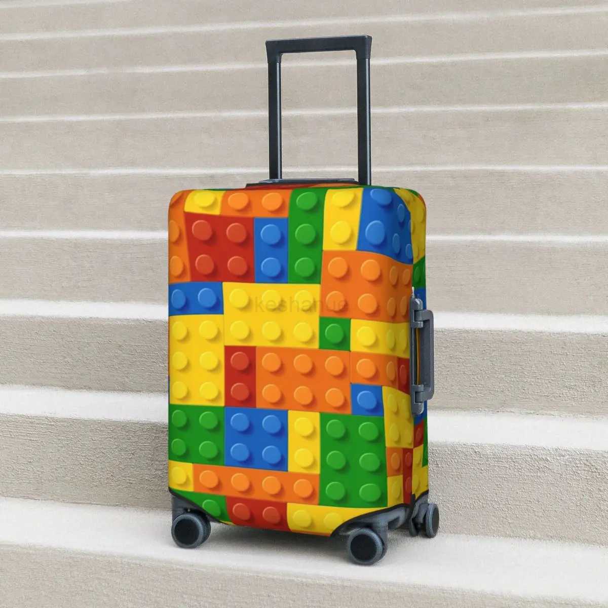 Building Blocks Printed Suitcase Cover Construction Brick Practical Business Protector Luggage Accesories VacationXJ240723