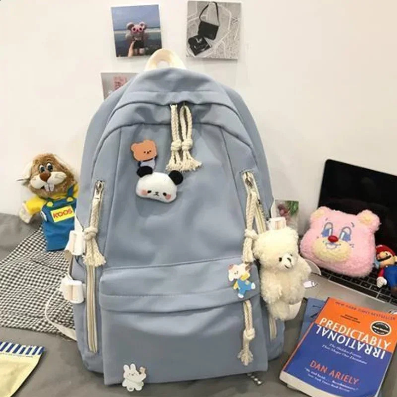 IELGY schoolbag female backpack Korean version large capacity cute all-match 240723