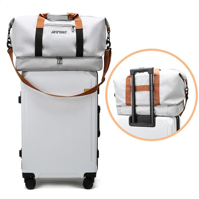 Travel Bag Male Female Large-Capacity Hand Luggage Dry-Wet Separation Sports Fitness Bag Short-Distance Travel Package 241028