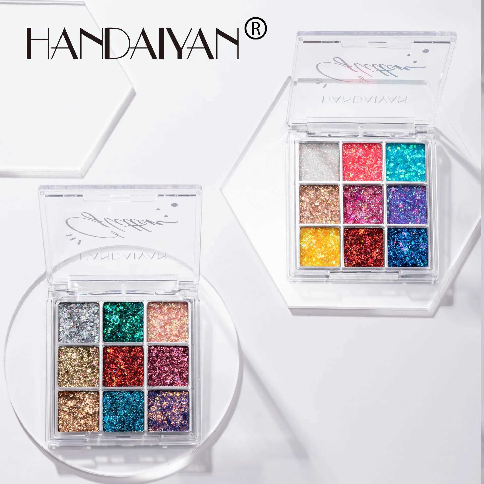 Glitter eye shadow glitter body facial art loose sequins diamond rhinestone makeup tray waterproof party W240812
