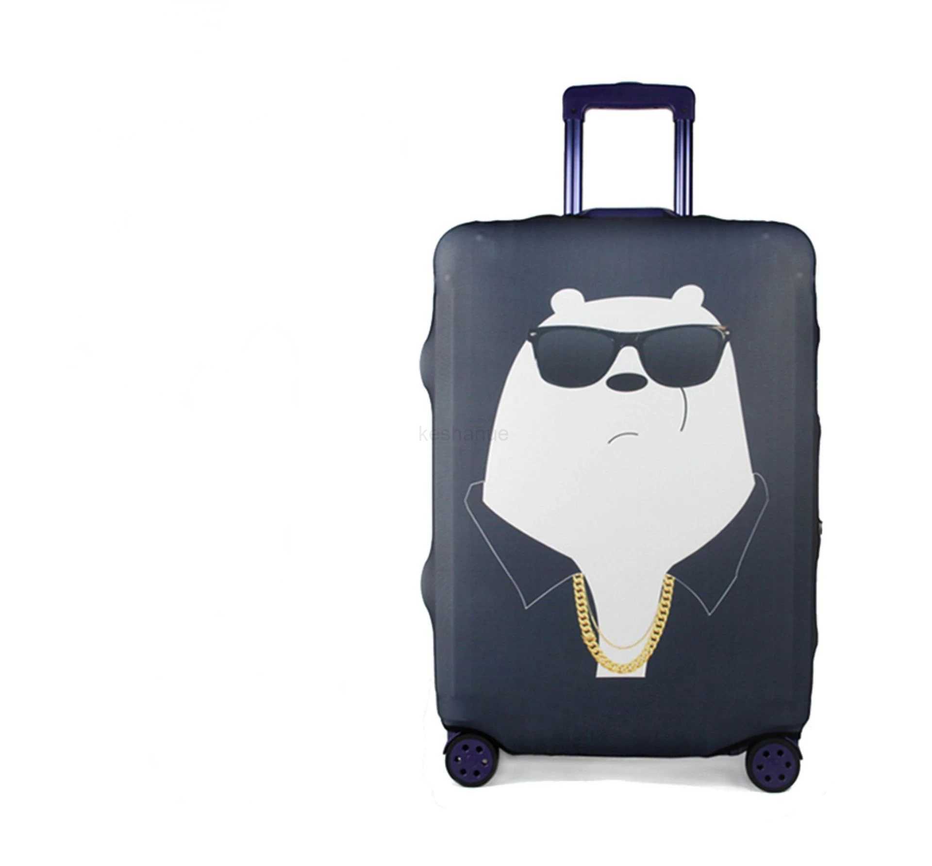 Cute Bear Luggage Cover Travel Suitcase Protector Suit For 18-32 Size Trolley Case Dust Travel Accessories Elasticity Box SetsXJ240723