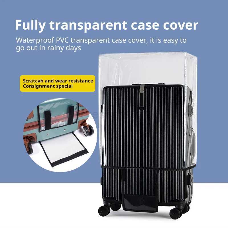 Full Transparent Luggage Protector Cover PVC Waterproof Dustproof Durable Suitcase Cover Protector Travel AccessoriesXJ240723