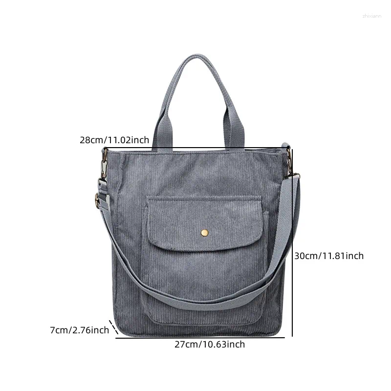 2025 NEW Shoulder Bags Corduroy Tas Voor Vrouwen Shopper Bag Designer Handtas Herfst En Winter Meisjes Student Boeas Vrouwelijke Canvas zhanyishengli