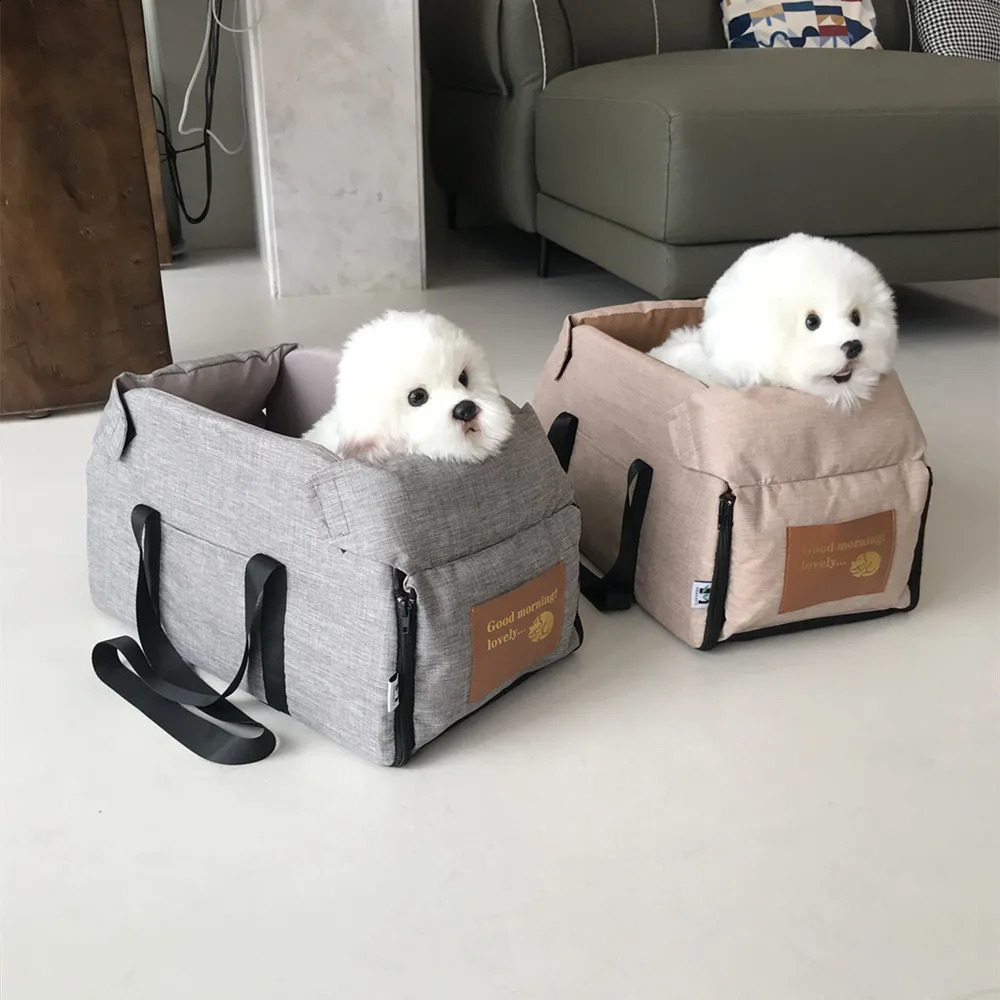 Dog Car Seat Bed Car Central Dog Car Seat Bed Portable Dog Carrier for Small Dogs Cats Safety Travel Bag Dog Accessories 250206