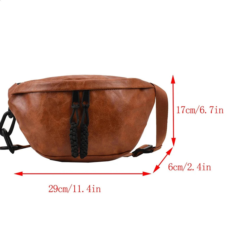 Fashion Soft Leather Waist Bag Ladies Fanny Pack High quality Shoulder Belt Purse Bags Fashion Crossbody Chest Bags 240723