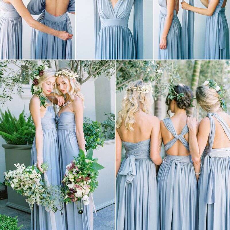 BABYONE Bridesmaid Dresses 2024 Milk Fiber Variable Wearing Way Sleeveless Multiway Wrap Changable Women Guest Gowns
