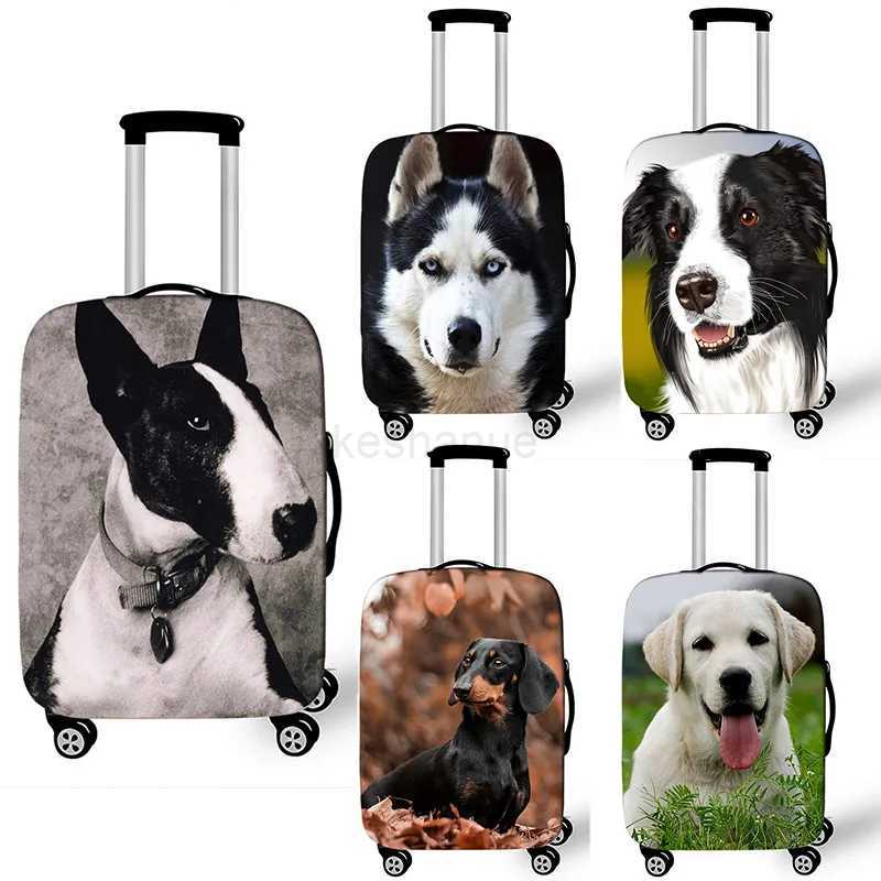 3D Siberian Husky 18-32 Inche Luggage Cover Bulldog Pattern Travel Elastic Dust Suitcase Cover Protective Cover Luggage CaseXJ240723