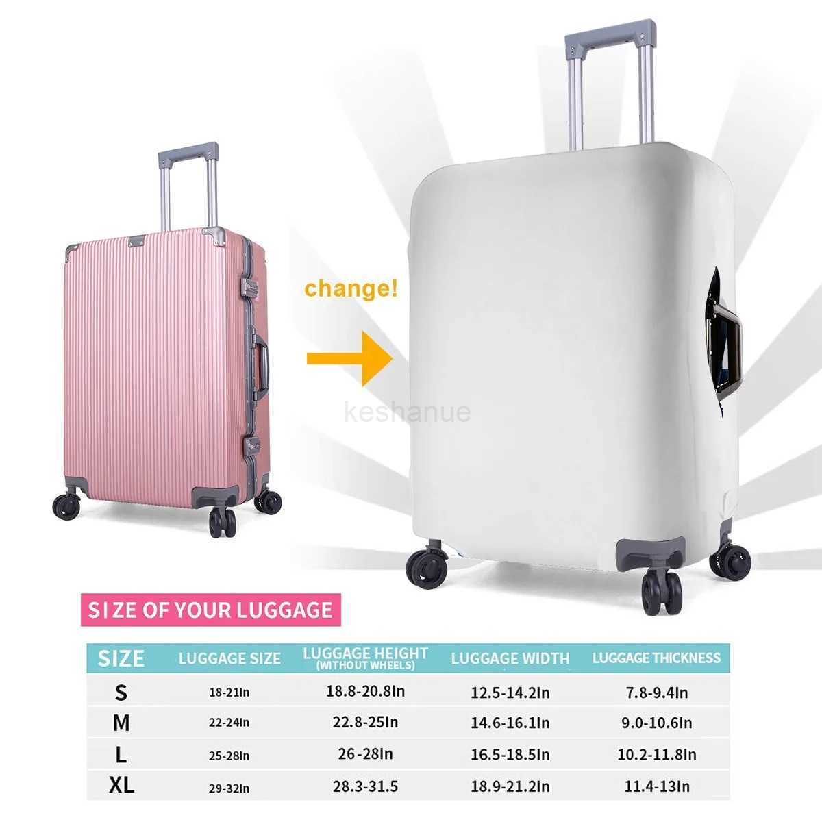 Stretch Travel Luggage Cover for Girls Women Men Suitcase Protector Spandex Cover for 18 -32 inch Travel Carry On Suit CaseXJ240723