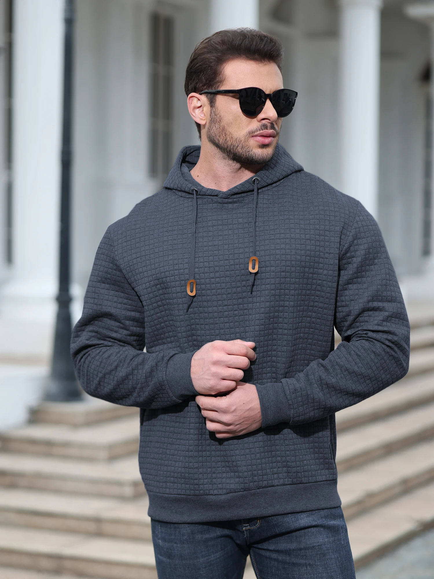 Mens Pullover Hoodies long sleeve Hoodie Sweatshirt Outdoor Sportswear Casual Streetwear Male 240722