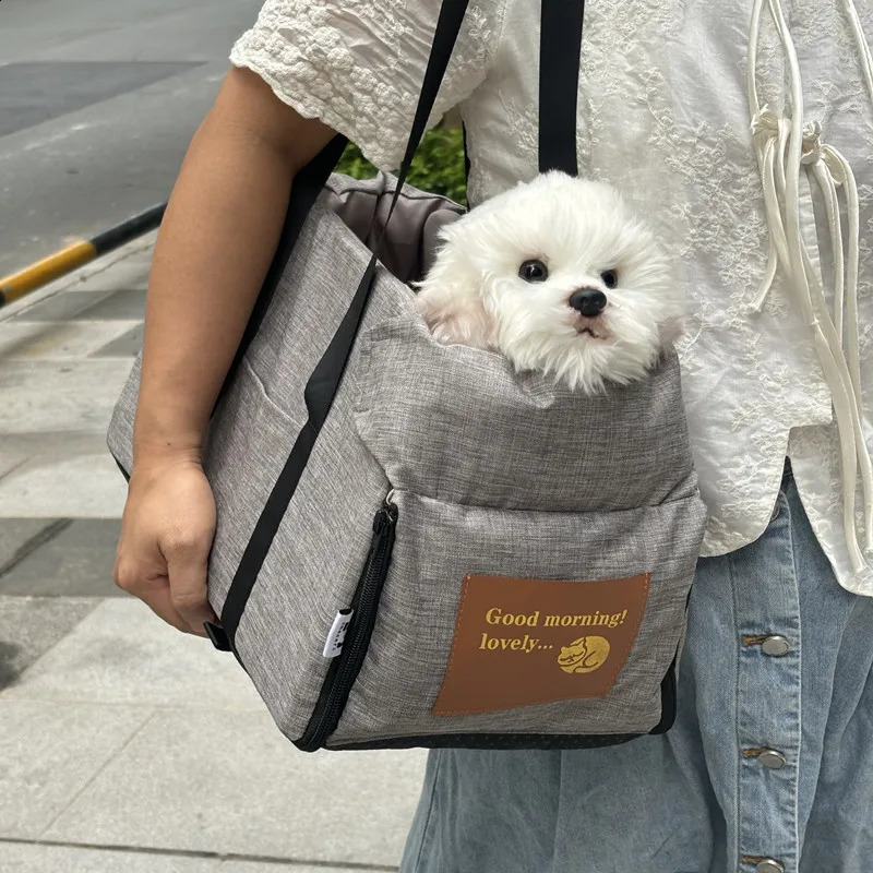 Dog Car Seat Bed Car Central Dog Car Seat Bed Portable Dog Carrier for Small Dogs Cats Safety Travel Bag Dog Accessories 250206