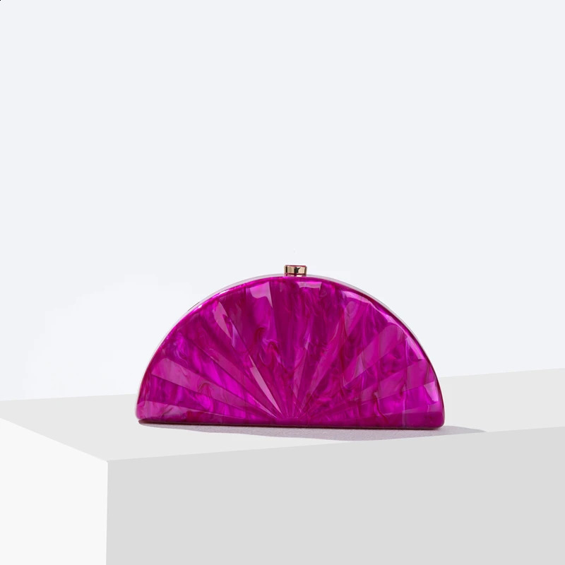 DHXJ Fan Shell Clutch Bag Acrylic egg clutch bag women wedding evening party cute ivory pearl color purse handbag summer 2024 240807