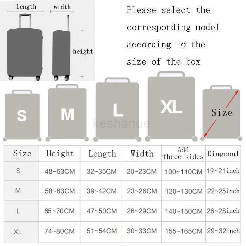 Cartoon Luggage Case CoverTravel Accessories For 18-32 Inch SuitcasesBaggage Trunk Elastic Protective CoverTrolley Dust CoverXJ240723