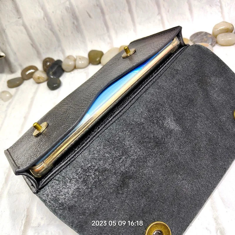 Blongk Genuine Leather Sheath Cell Phone Case Holster Waist Bag Belt Pack Zippered Card Wallet Pouch for Iphone L2101DK 240722