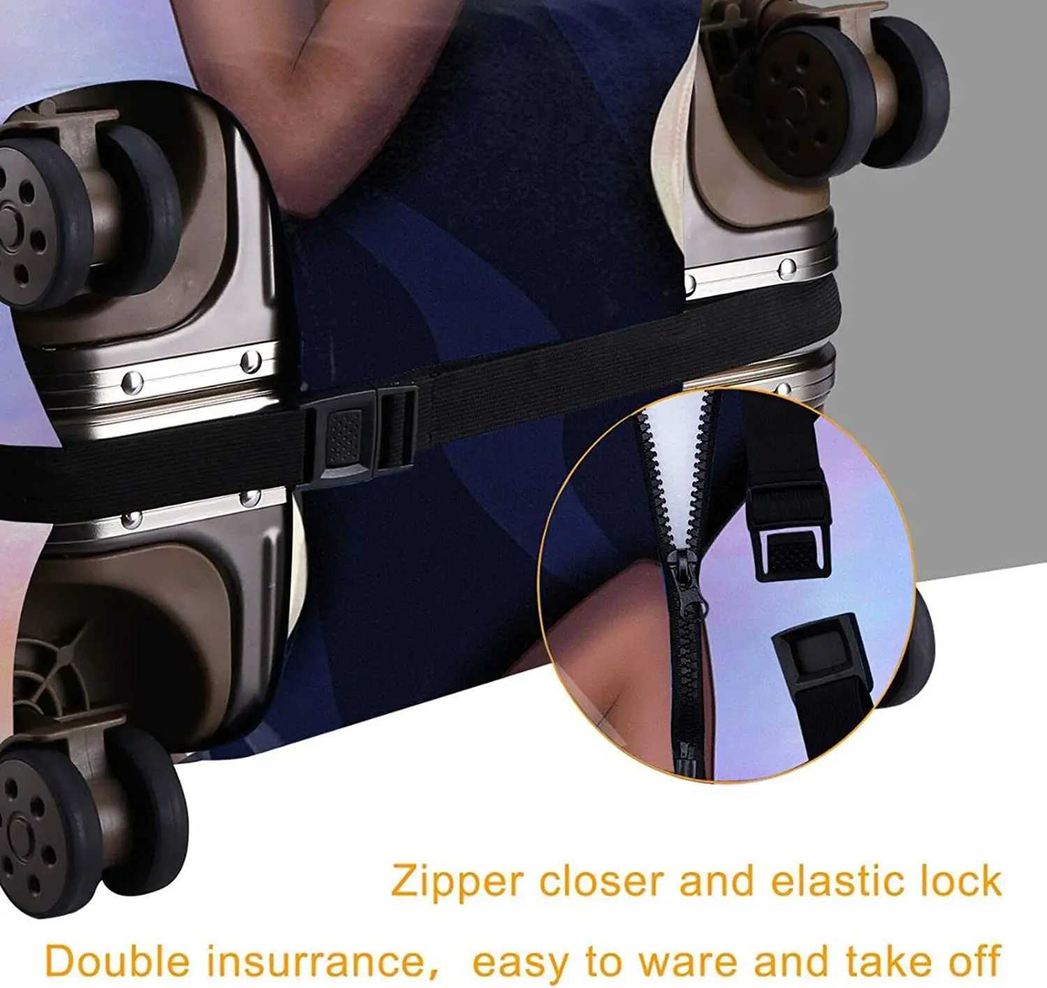 Afro Woman Luggage Cover Black Girl Travel Suitcase Protector Elastic Protective Washable Baggage Cover Fits L 25-28 InXJ240723