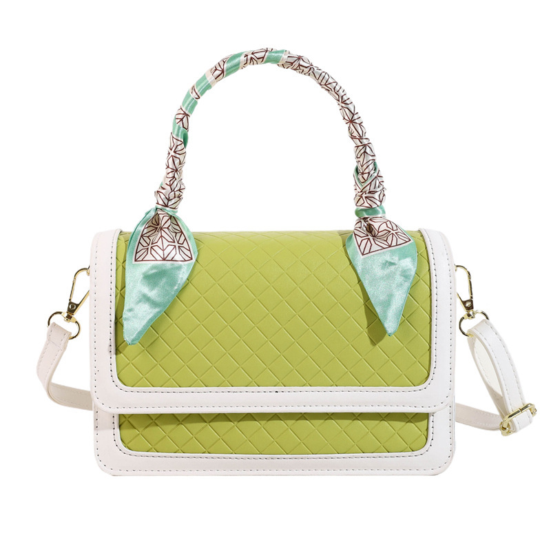Fashion for women 2024 new plaid contrasting color handbag with versatile texture, single shoulder crossbody small square bag H723#30 ddmy 2b78