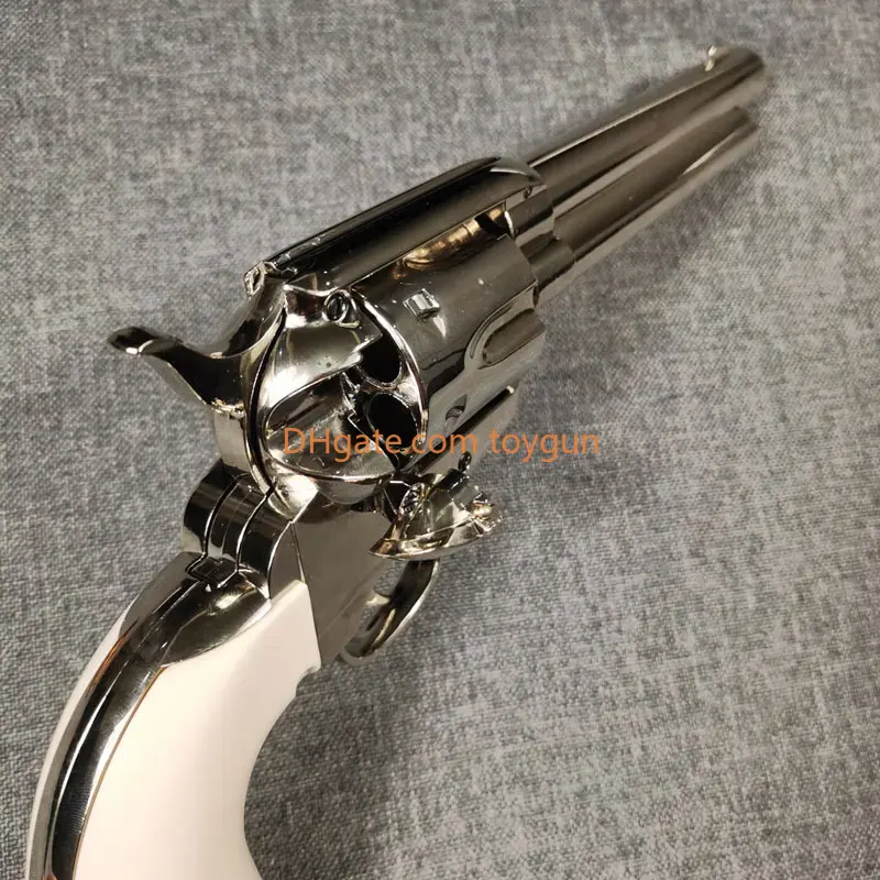 Colt 1873 Single-Action Army Revolver Replica Alloy Toy Gun Blaster Soft Bullet Shell Ejected Gun Pistol for Adults CS Pubg Jedi Look Real Moive Colle
