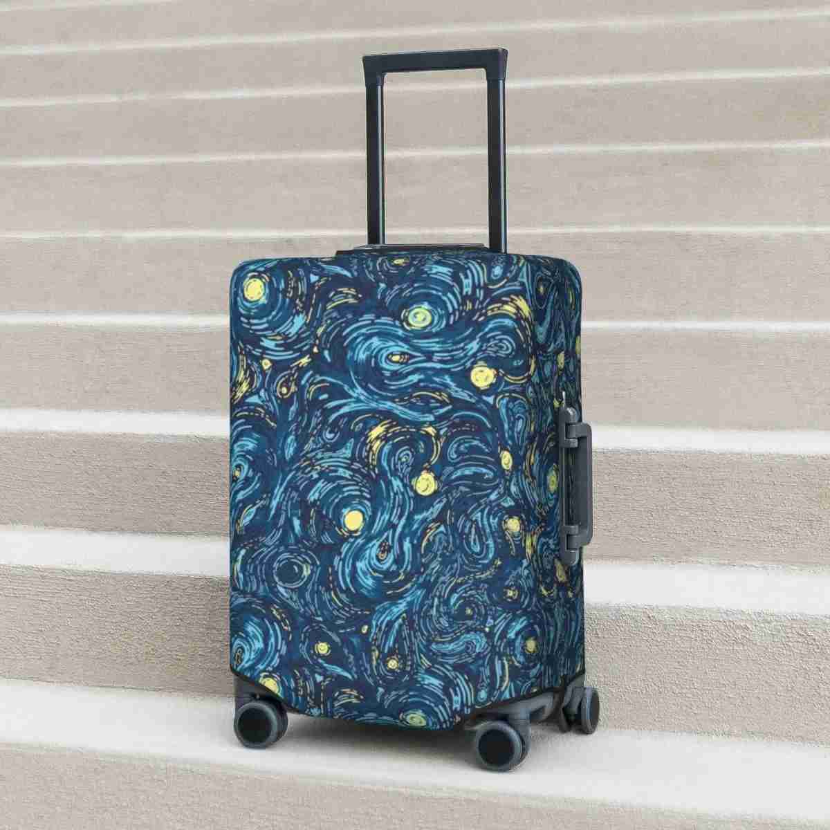 Van Gogh Suitcase Cover Starry Night Fun Cruise Trip Protection Luggage Accesories FlightXJ240723