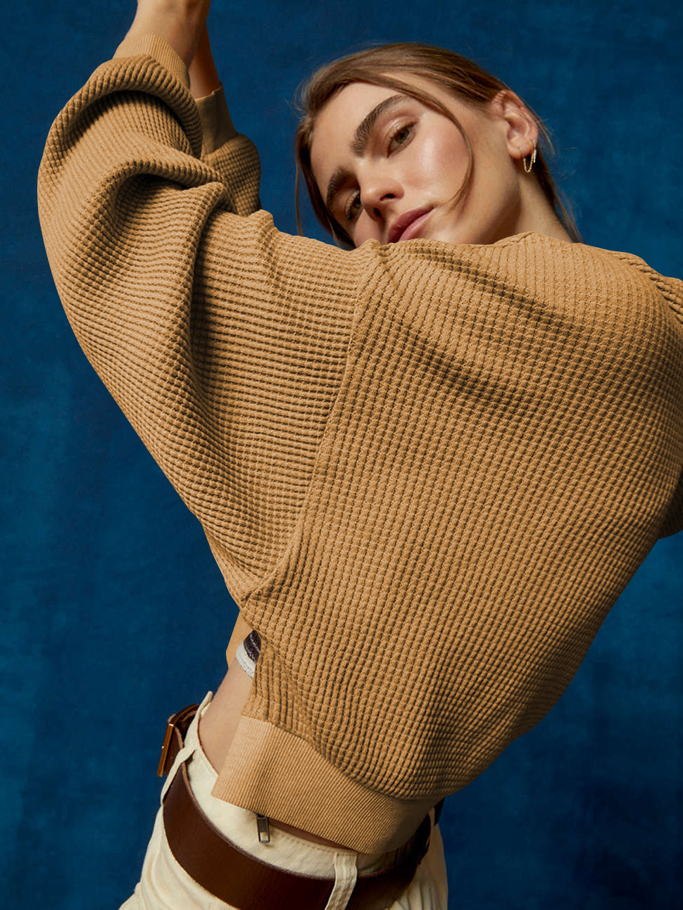 A732 Womens Cardigan Knit Sweater Sports Coat Womens Short Clothes Quick-drying Long-sleeved Top Zipper Fitness Sweaters