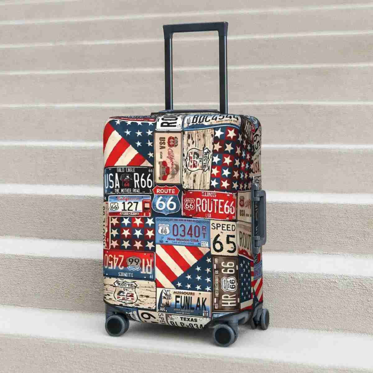 Travel Printed Suitcase Cover Holiday Vintage History Practical Luggage Case Travel ProtectorXJ240723